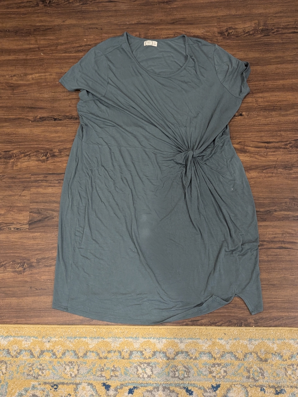 Maurices Slate Gray Knot-Front Midi Dress